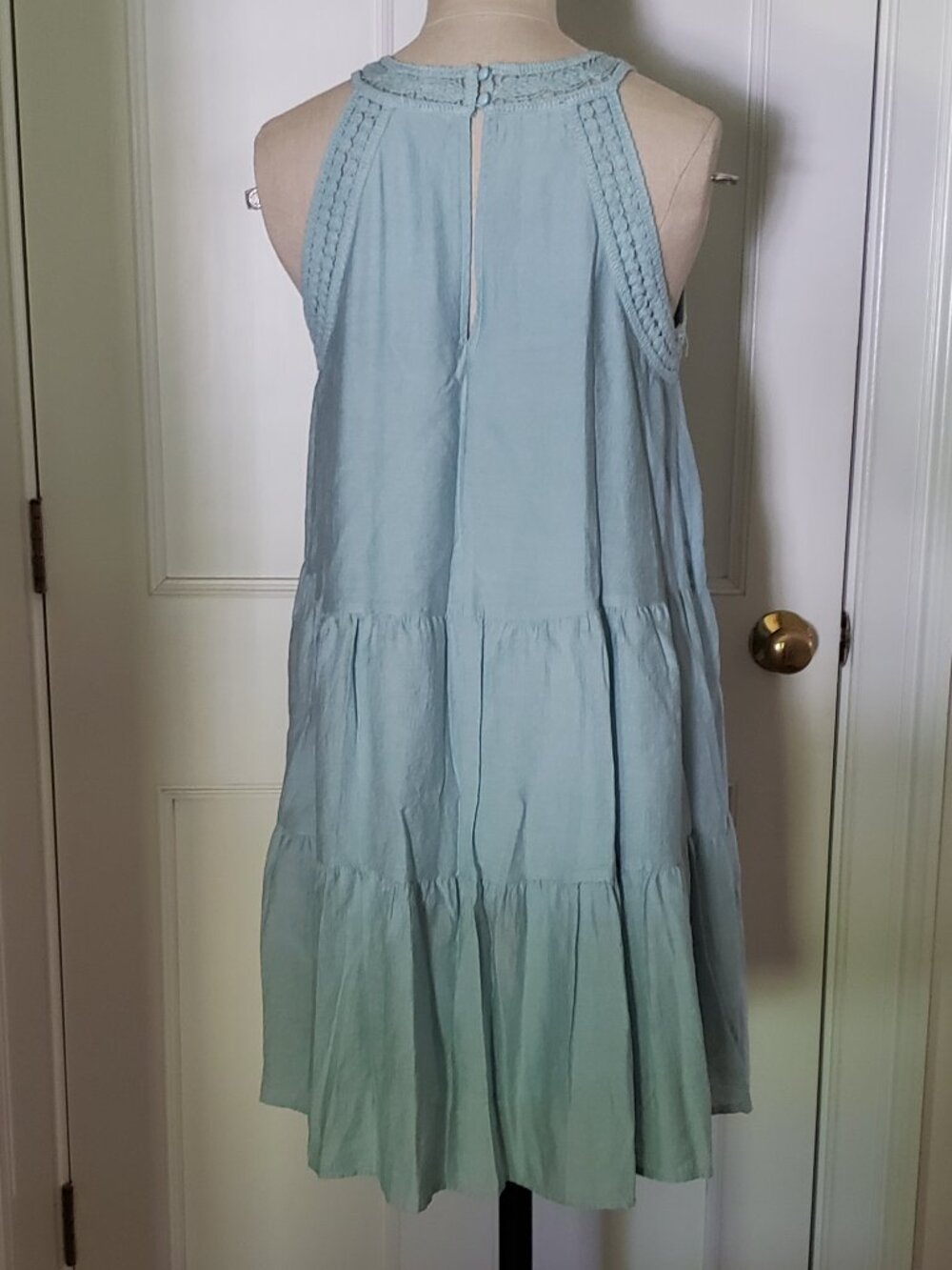 BTFBM mint green A-line tiered midi dress - Picture 4 of 10